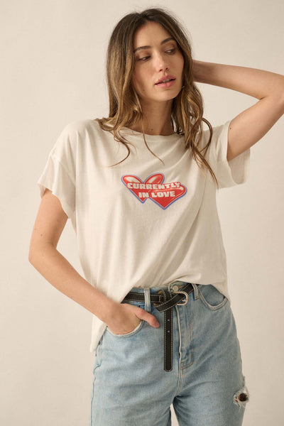 Currently In Love Garment Washed Graphic Tee - ShopPromesa