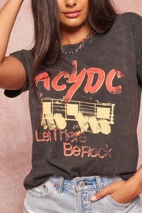 AC/DC Let There Be Rock Vintage-Wash Graphic Tee - ShopPromesa