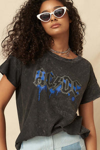 AC/DC Graffiti Logo Vintage-Wash Graphic Tee - ShopPromesa