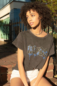 AC/DC Graffiti Logo Vintage-Wash Graphic Tee - ShopPromesa