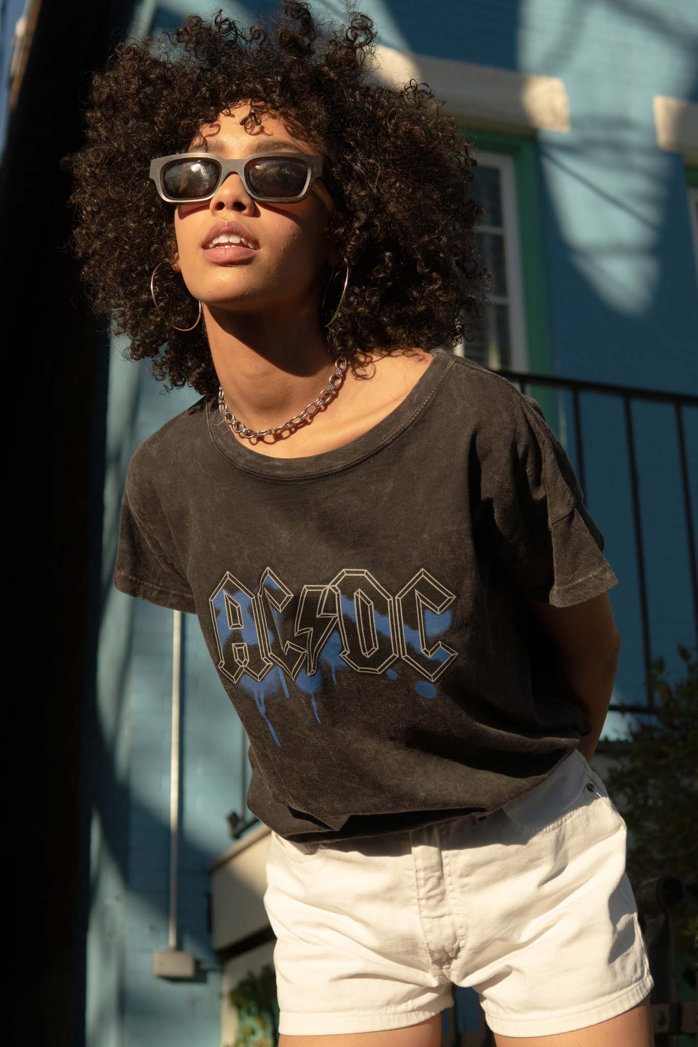 AC/DC Graffiti Logo Vintage-Wash Graphic Tee - ShopPromesa