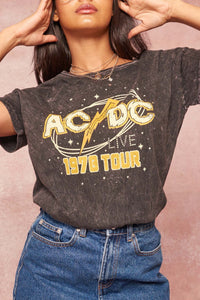 AC/DC 1978 Tour Vintage-Wash Graphic Tee - ShopPromesa