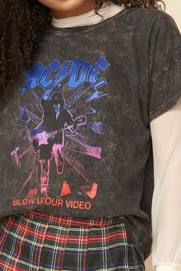 AC/DC Blow Up Your Video Vintage-Wash Graphic Tee - ShopPromesa