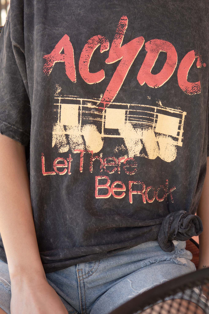 AC/DC Let There Be Rock Distressed Graphic Tee - ShopPromesa