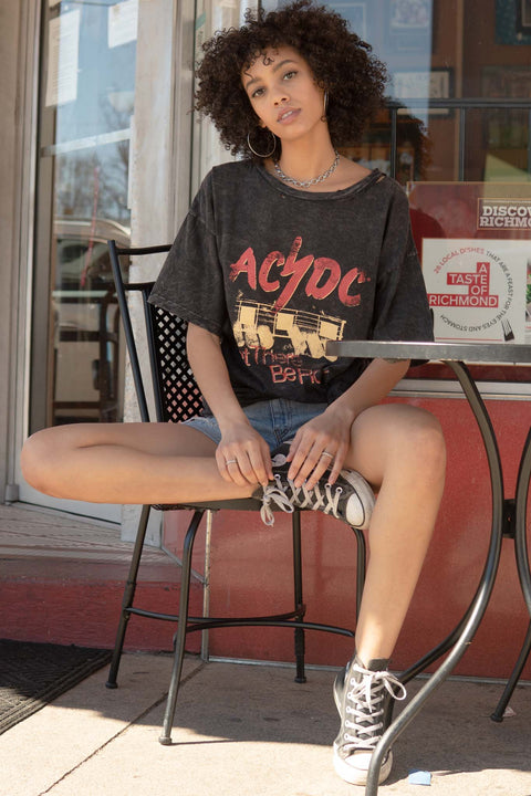 AC/DC Let There Be Rock Distressed Graphic Tee - ShopPromesa