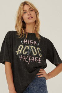 AC/DC High Voltage Oversize Vintage Graphic Tee - ShopPromesa