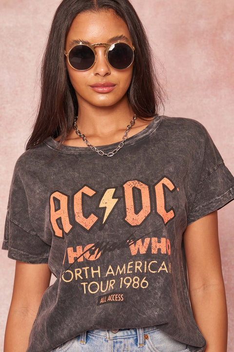 AC/DC Who Made Who Vintage-Wash Graphic Tee - ShopPromesa