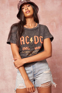 AC/DC Who Made Who Vintage-Wash Graphic Tee - ShopPromesa