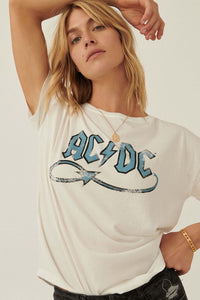 AC/DC Blue Devil Vintage-Print Graphic Tee - ShopPromesa