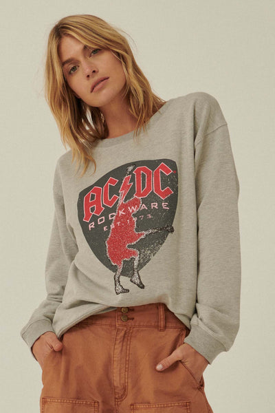 AC/DC Rockware Vintage-Print Graphic Sweatshirt - ShopPromesa