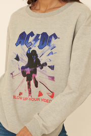 AC/DC Blow Up Your Video Graphic Sweatshirt - ShopPromesa