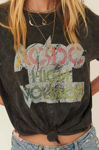 AC/DC High Voltage Vintage-Wash Graphic Tee - ShopPromesa