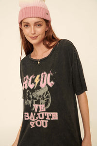 AC/DC We Salute You Distressed Graphic Tee - ShopPromesa