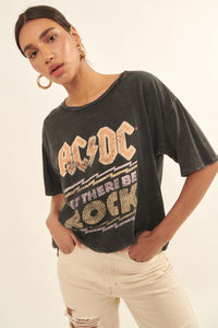 AC/DC Let There Be Rock Distressed Graphic Tee - ShopPromesa