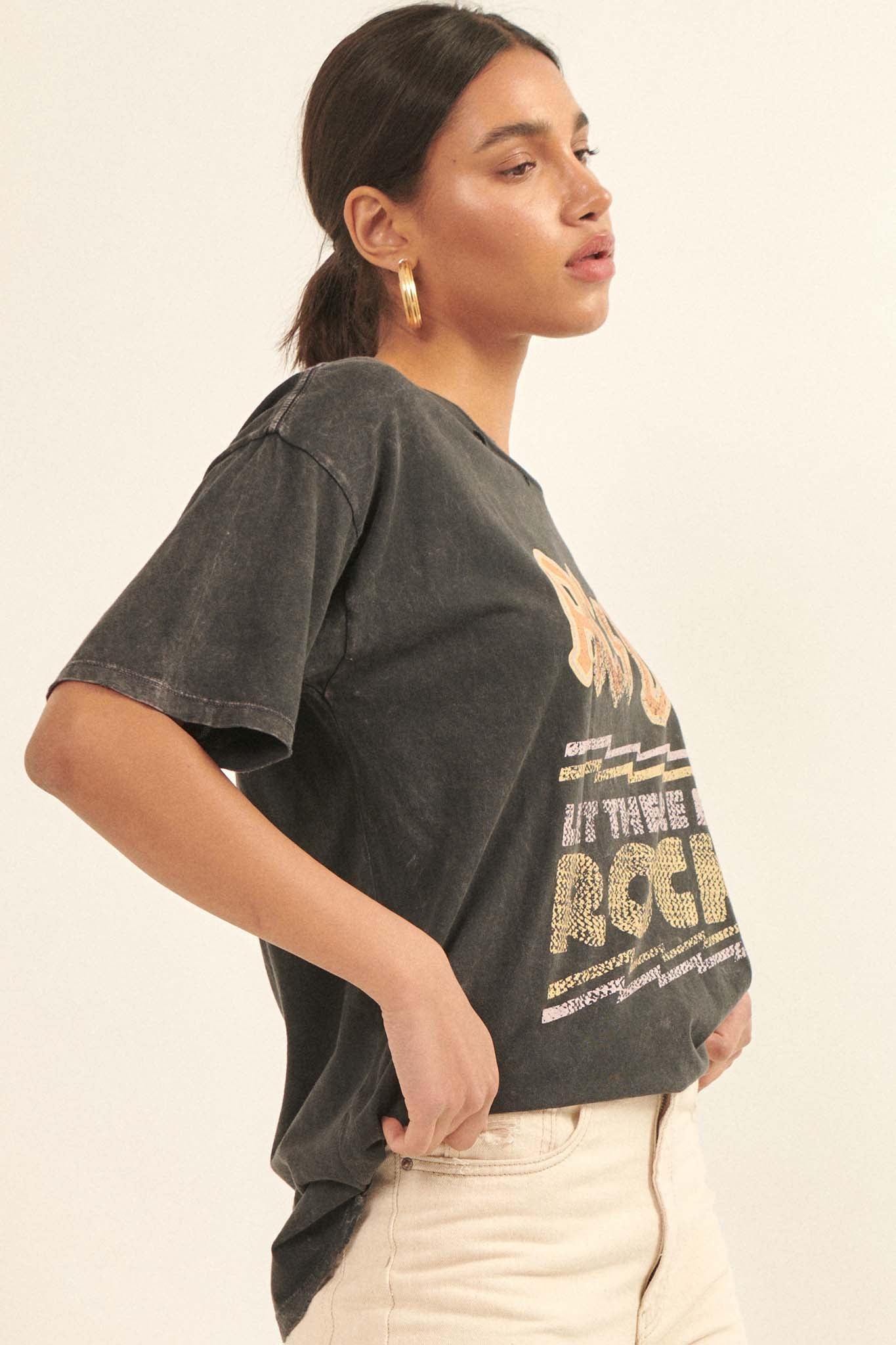 AC/DC Let There Be Rock Distressed Graphic Tee - ShopPromesa