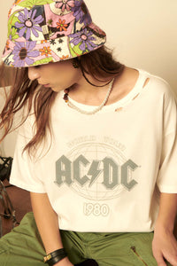 AC/DC World Tour 1980 Distressed Graphic Tee - ShopPromesa