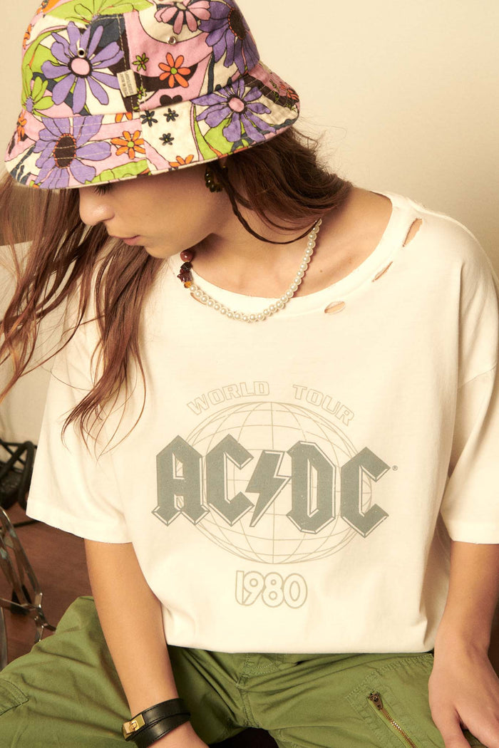 AC/DC World Tour 1980 Distressed Graphic Tee - ShopPromesa