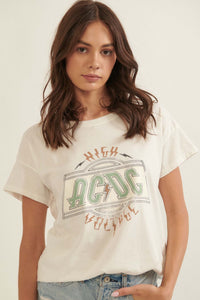 AC/DC High Voltage Vintage-Print Graphic Tee - ShopPromesa