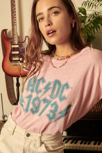 AC/DC 1973 Vintage-Wash Long-Sleeve Graphic Tee - ShopPromesa