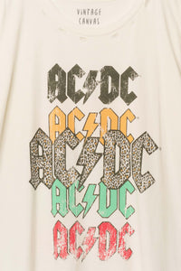 AC/DC Distressed Oversize Logo Graphic Tee - ShopPromesa