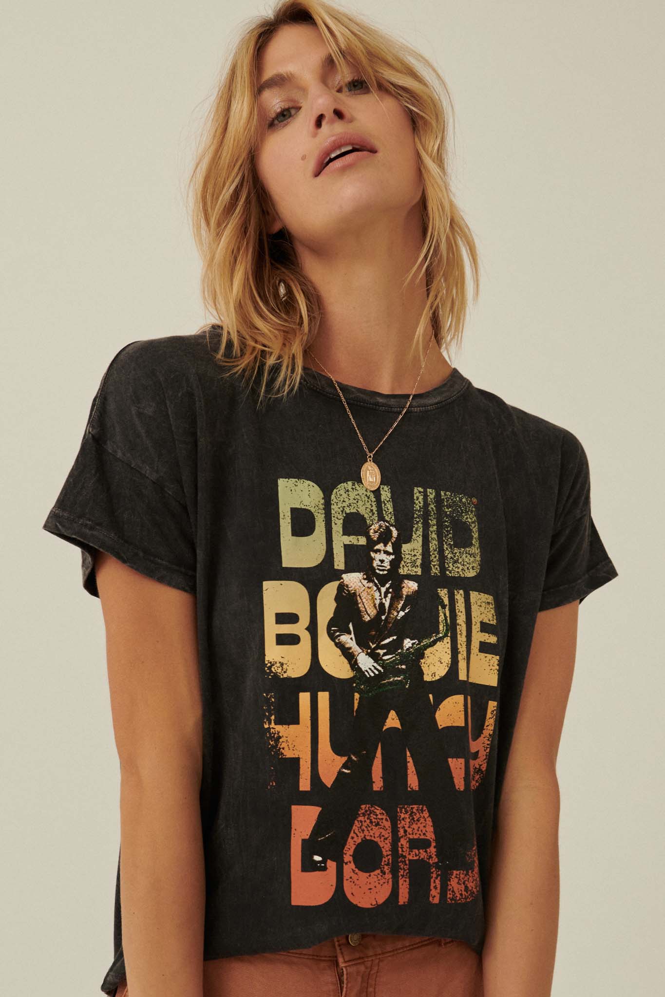 David Bowie Hunky Dory Vintage-Wash Graphic Tee - ShopPromesa