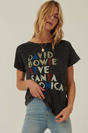 David Bowie Santa Monica Vintage-Wash Graphic Tee - ShopPromesa