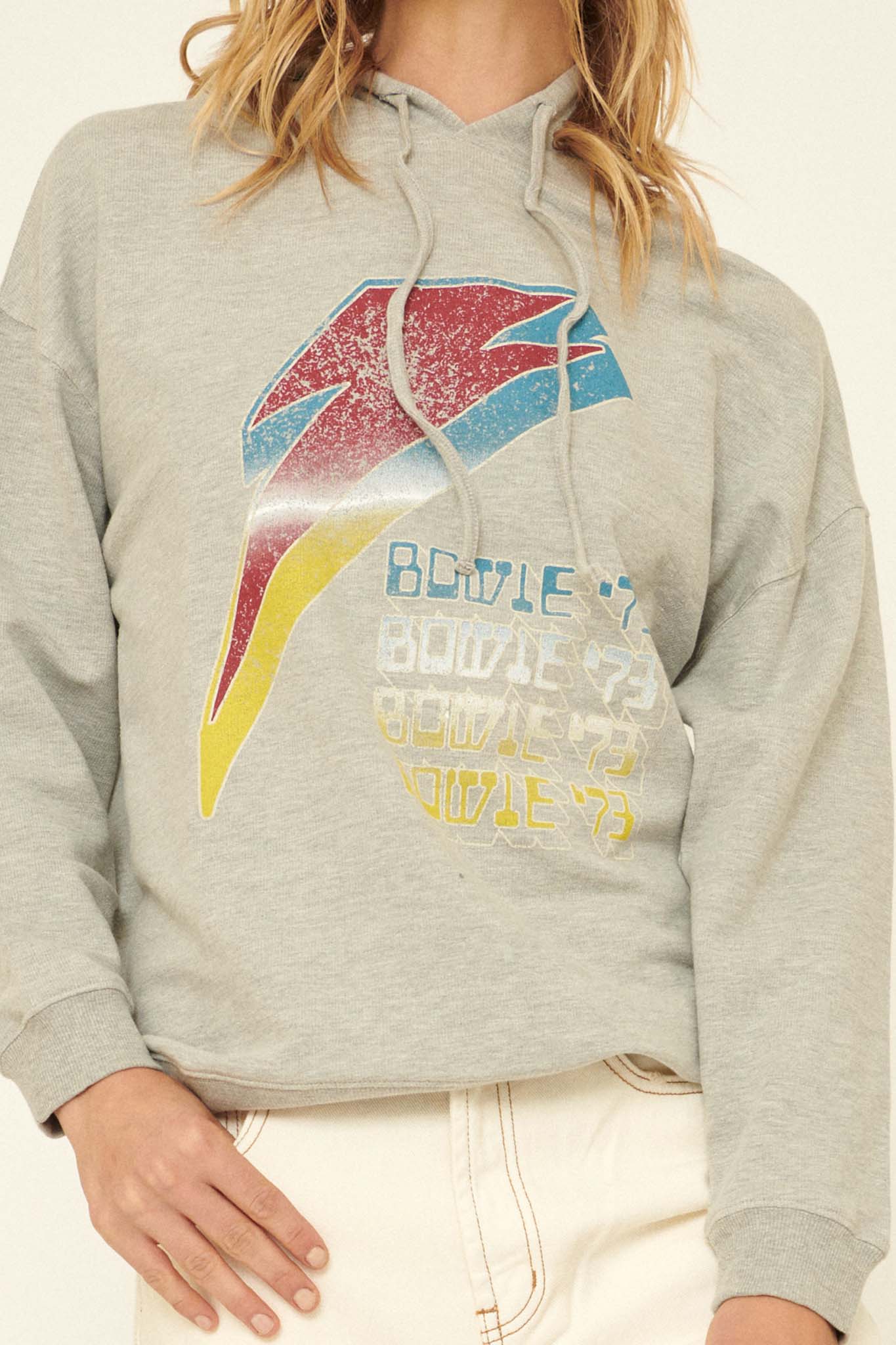 David Bowie 73 Vintage-Print Graphic Hoodie - ShopPromesa