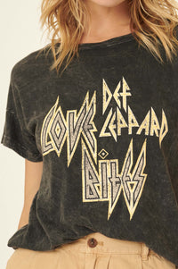 Def Leppard Love Bites Vintage-Wash Graphic Tee - ShopPromesa