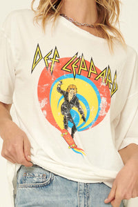 Def Leppard Comic Book Distressed Graphic Tee - ShopPromesa