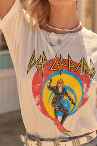 Def Leppard Comic Book Distressed Graphic Tee - ShopPromesa