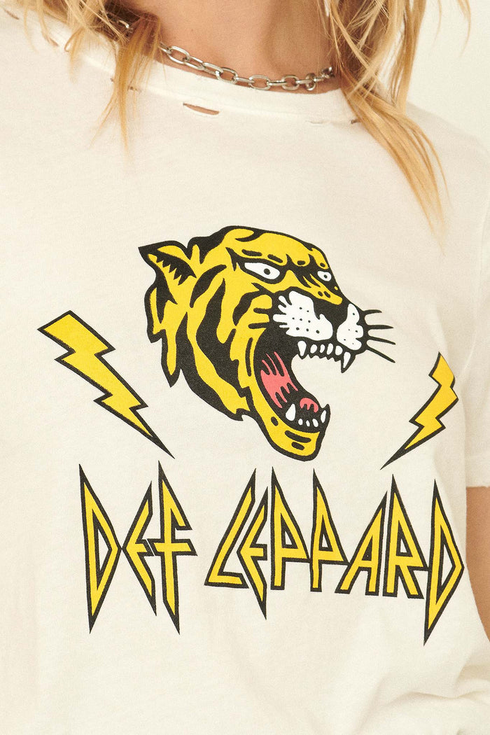 Def Leppard Love Bites Vintage-Wash Graphic Tee - ShopPromesa