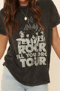 Def Leppard Rock Till You Drop Graphic Tee - ShopPromesa