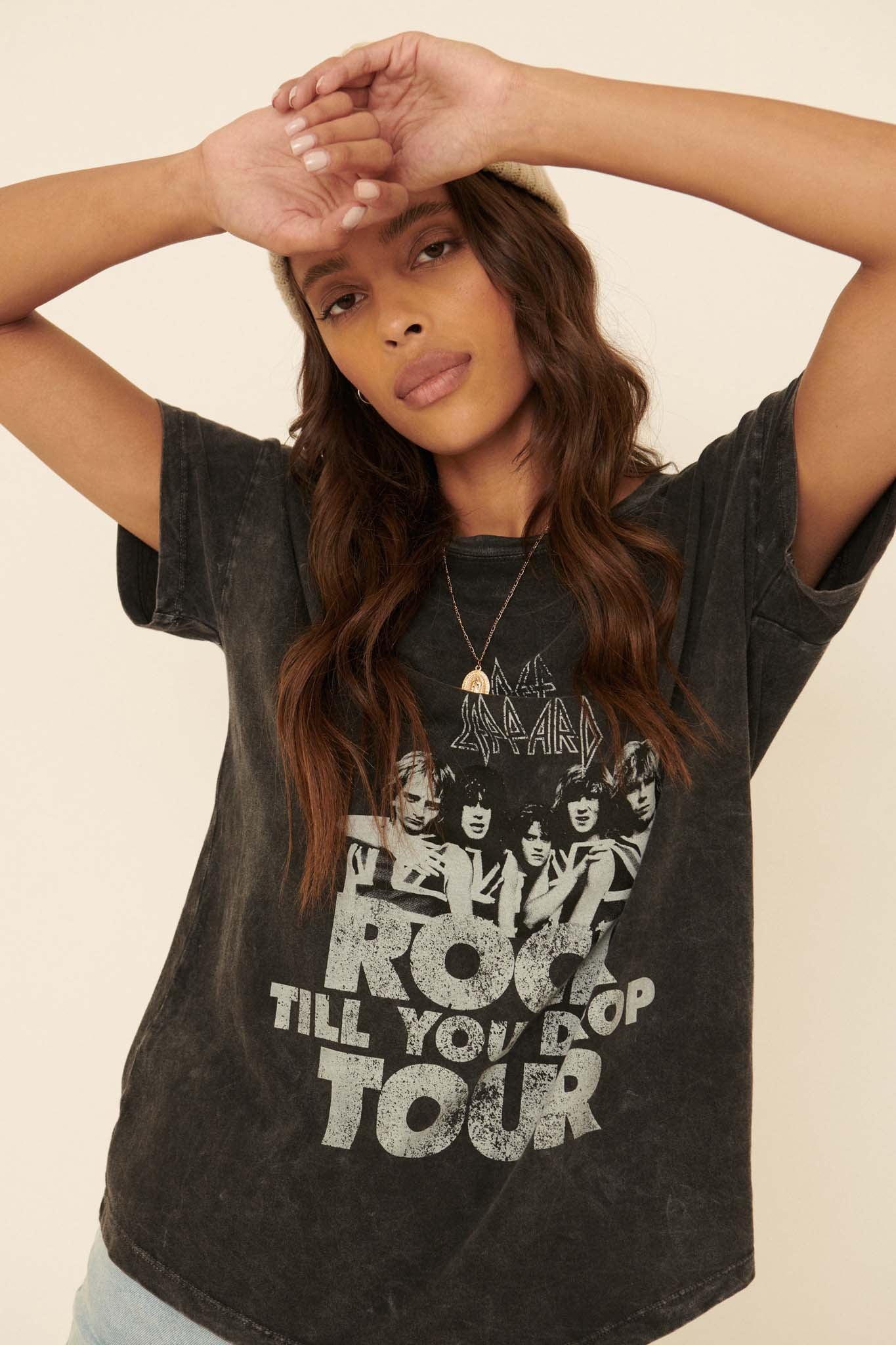 Def Leppard Rock Till You Drop Graphic Tee - ShopPromesa