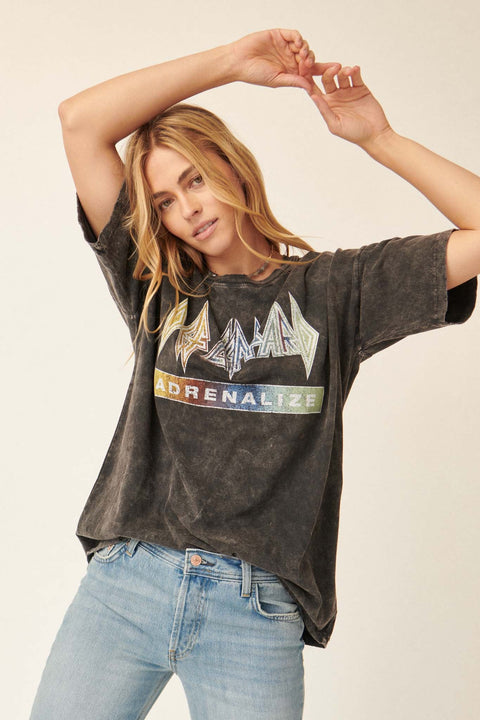 Def Leppard Adrenalize Distressed Graphic Tee - ShopPromesa