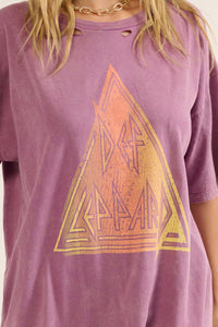 Def Leppard Pyramid Logo Distressed Graphic Tee - ShopPromesa