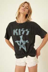 KISS Painted Star Distressed Graphic Tee - ShopPromesa