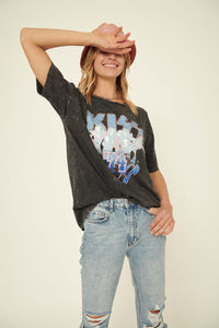 KISS 74 Distressed Vintage-Wash Graphic Tee - ShopPromesa