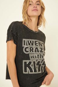 Crazy with Kiss Vintage-Wash Graphic Tee - ShopPromesa