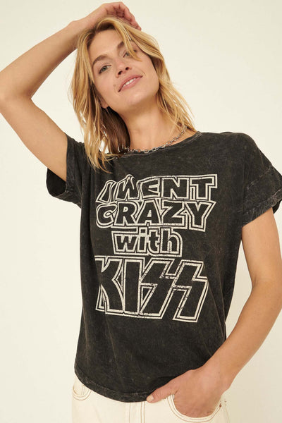 Crazy with Kiss Vintage-Wash Graphic Tee - ShopPromesa