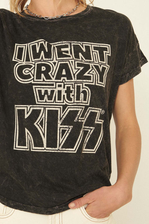 Crazy with Kiss Vintage-Wash Graphic Tee - ShopPromesa
