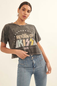 Return of KISS 1979 Cropped Graphic Tee - ShopPromesa