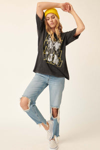 KISS Portrait Distressed Oversize Graphic Tee - ShopPromesa