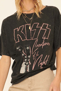 KISS Creatures of the Night Distressed Graphic Tee - ShopPromesa