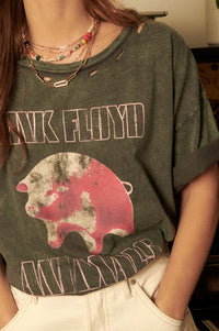 Pink Floyd Animals Distressed Graphic Tee - ShopPromesa