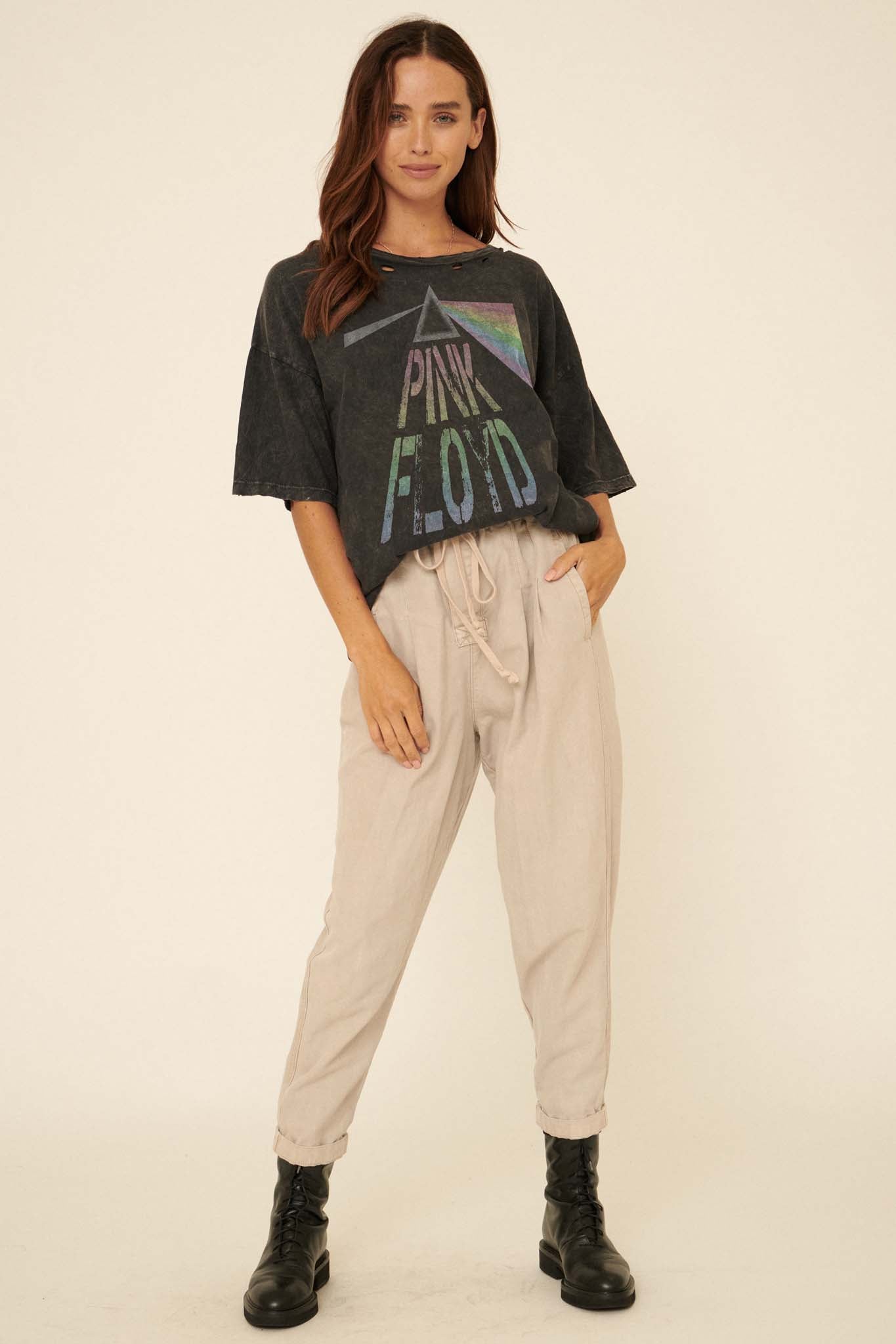 Pink Floyd Prism Distressed Graphic Tee - ShopPromesa