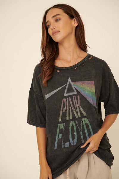 Pink Floyd Prism Distressed Graphic Tee - ShopPromesa
