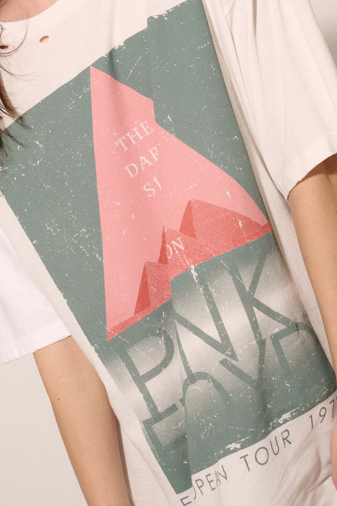 Pink Floyd Dark Side Tour Distressed Graphic Tee - ShopPromesa