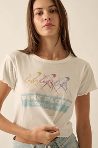 Pink Floyd 1987 Tour Cropped Graphic Baby Tee - ShopPromesa