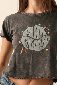 Pink Floyd Logo Vintage-Wash Graphic Baby Tee - ShopPromesa