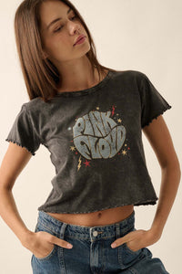 Pink Floyd Logo Vintage-Wash Graphic Baby Tee - ShopPromesa